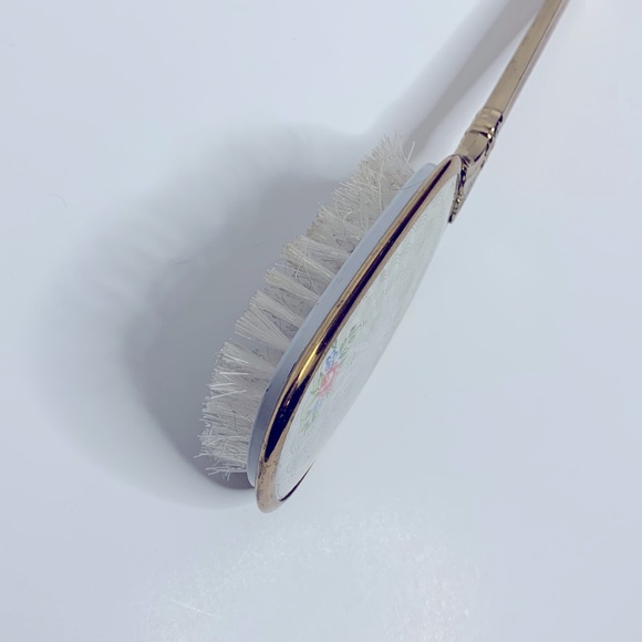 Vintage Hairbrush | Gold Accented Floral Designed Elegant Vanity Piece Grooming - Picture 5 of 9